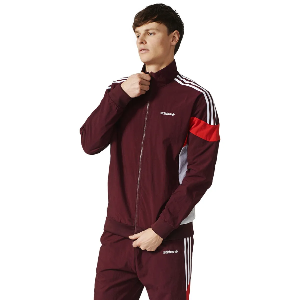 Adidas Men's Originals Challenger Track Jacket Maroon