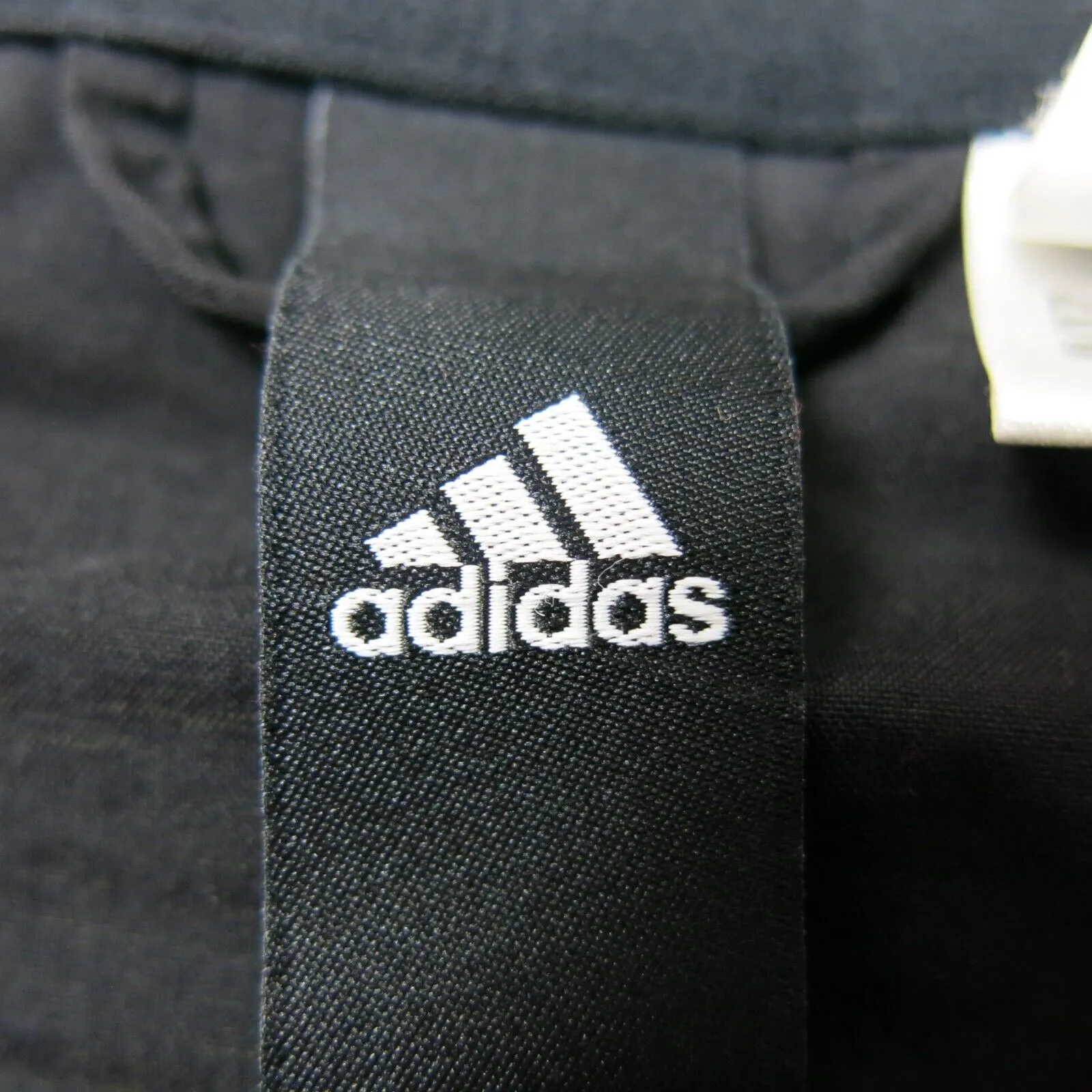 Adidas Track Jacket Men s Small Black White Long Sleeves Full Zip Hooded Jacket