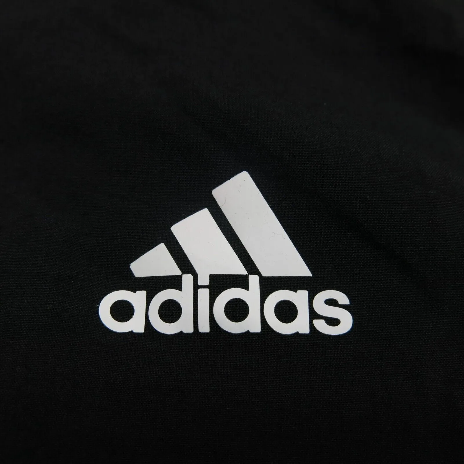 Adidas Track Jacket Men s Small Black White Long Sleeves Full Zip Hooded Jacket