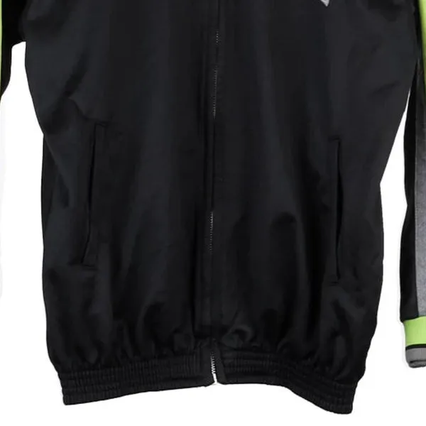 Age 13-14 Champion Spellout Track Jacket - Large Black Polyester