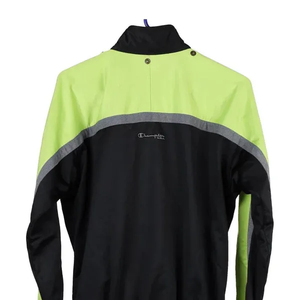 Age 13-14 Champion Spellout Track Jacket - Large Black Polyester