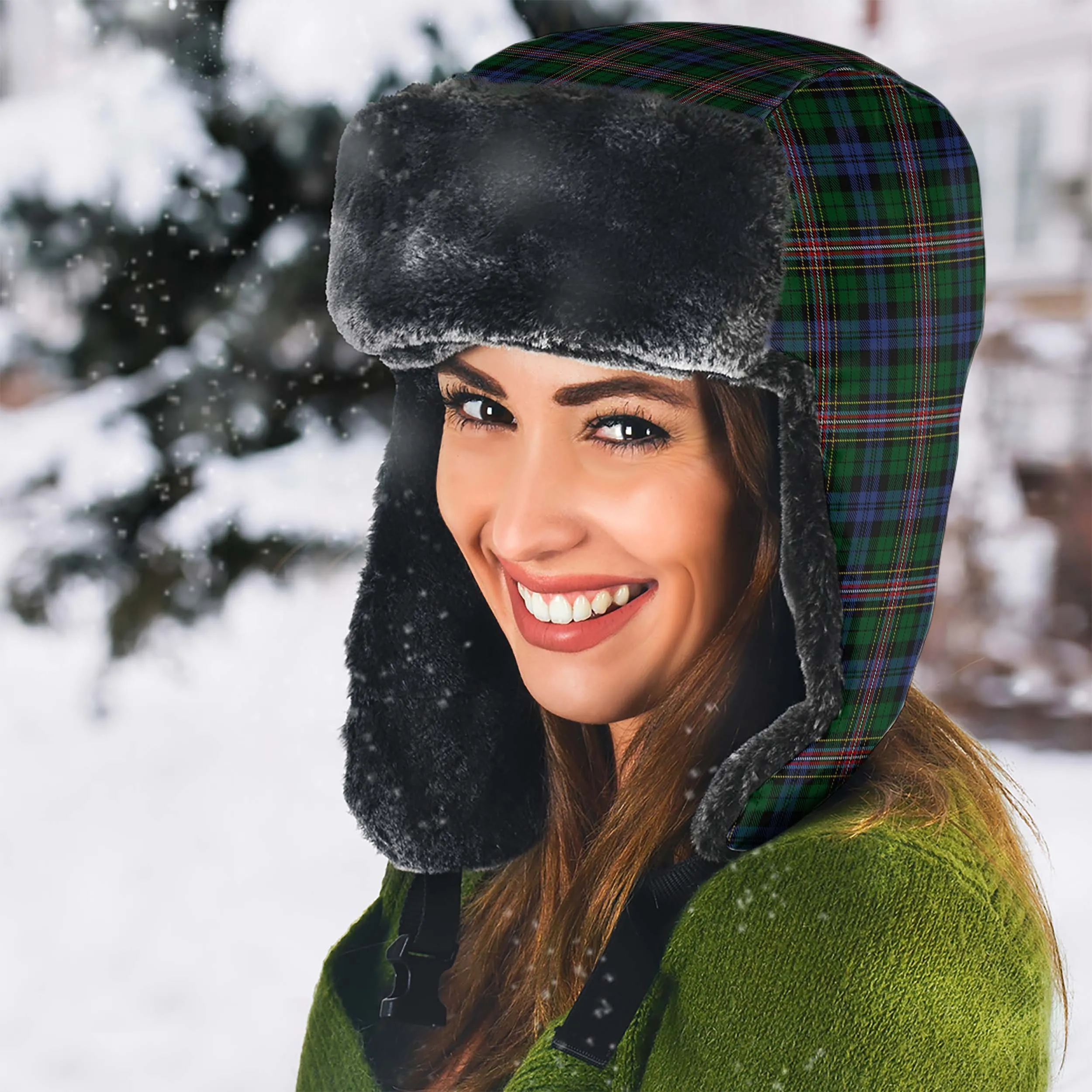 Allison Tartan Winter Trapper Hat