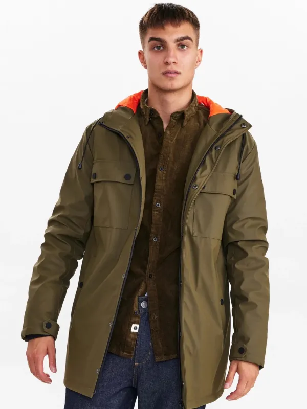 Anerkjendt Dark Olive Raincoat