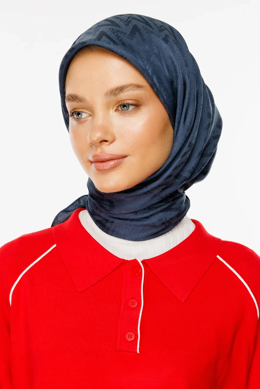 Anthracite Nova Pattern Luxury Jacquard Scarf