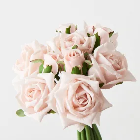 Artificial Silk Rose Cici BouquetFresh Touch Flower Bouquet - Soft Pink