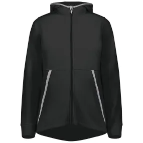 Augusta Sportswear Women's Black Chill Fleece 2.0 Full Zip Hoodie