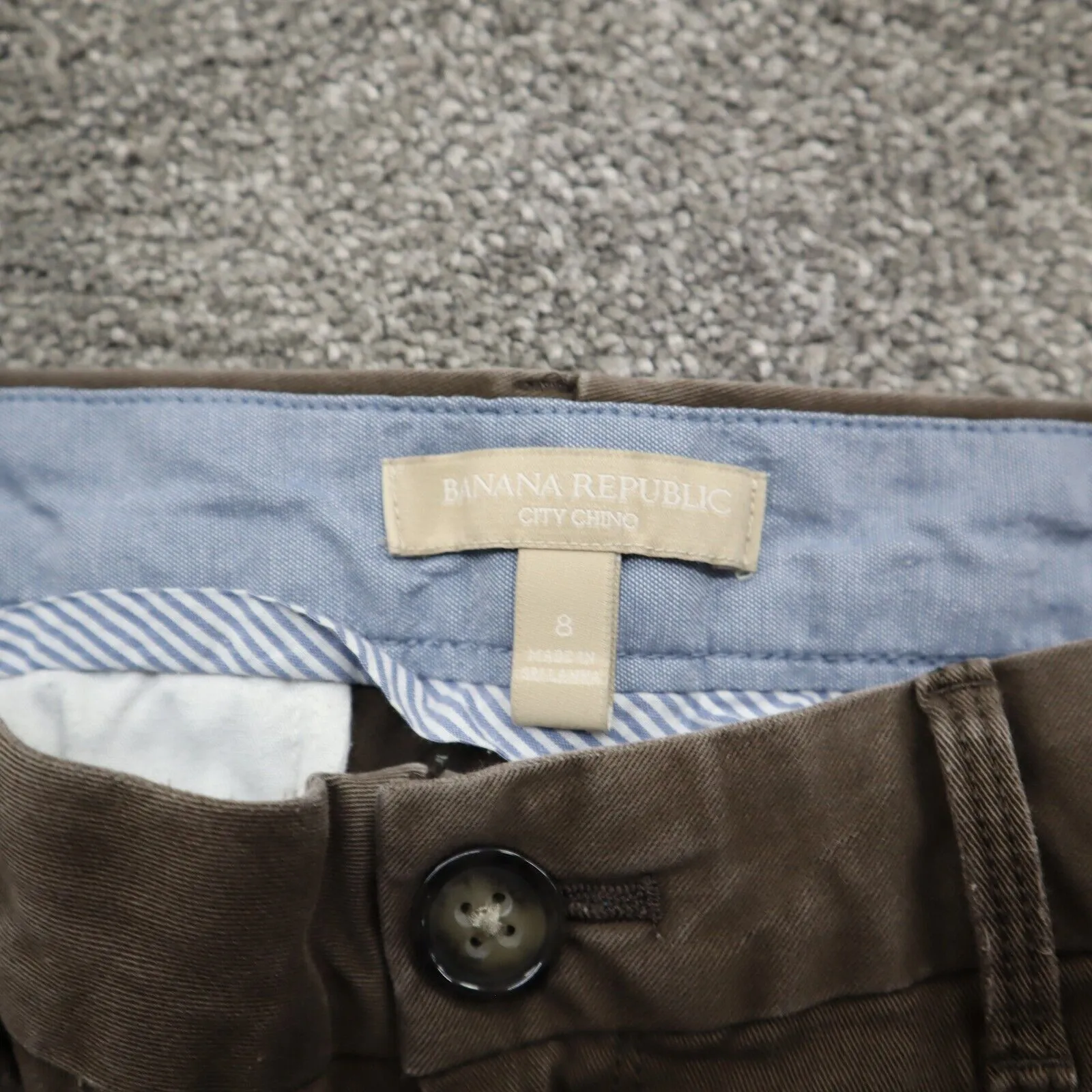 Banana Republic Womens City Chino Pant Mid Rise Pockets Dark Brown Size 8