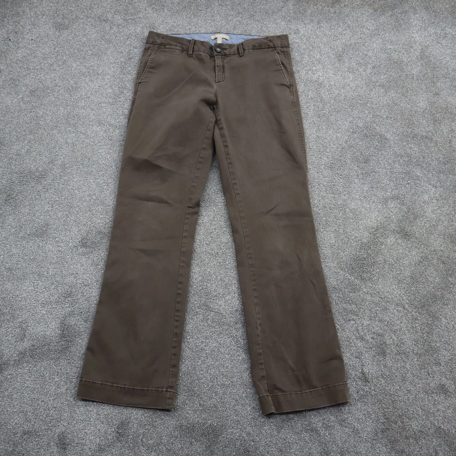 Banana Republic Womens City Chino Pant Mid Rise Pockets Dark Brown Size 8