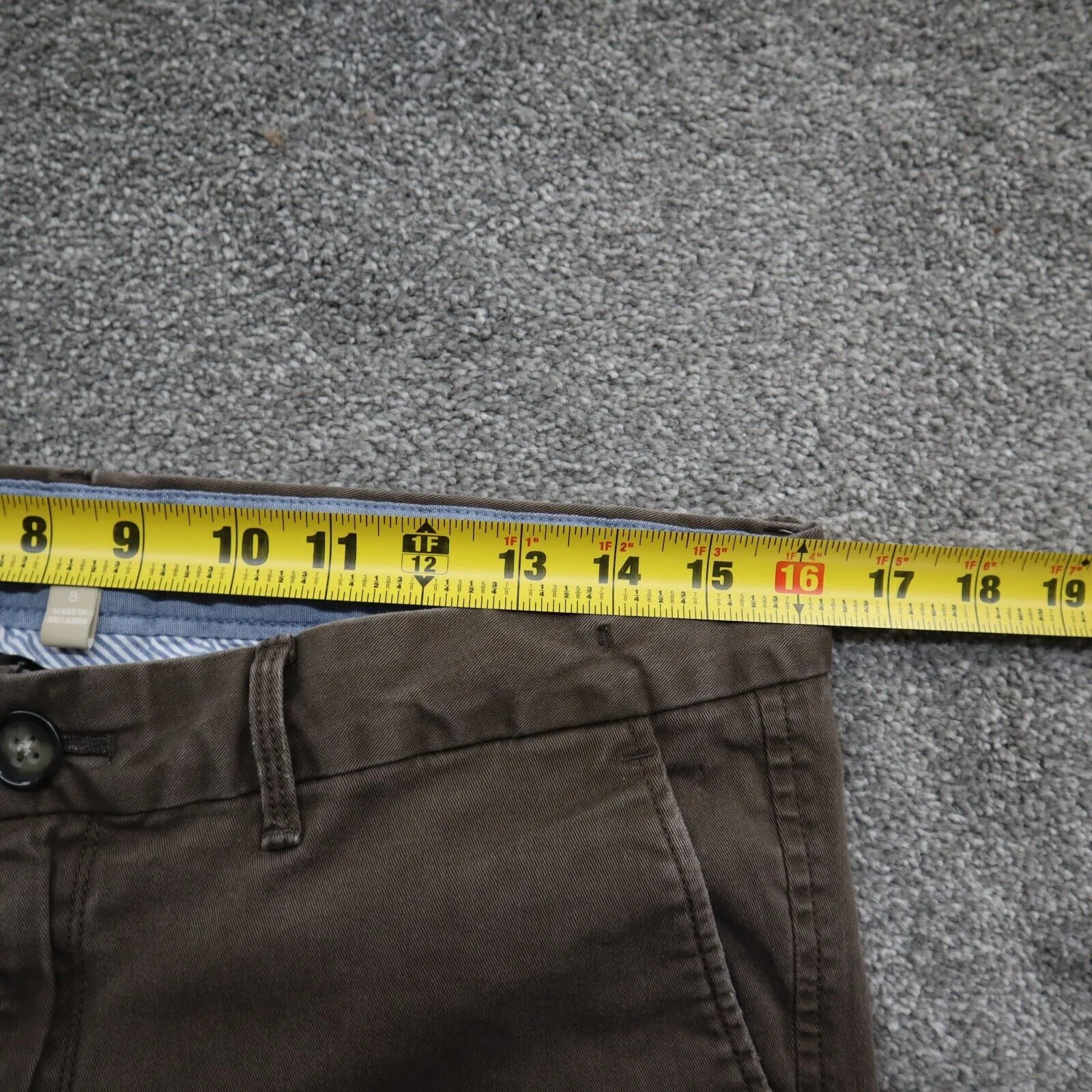 Banana Republic Womens City Chino Pant Mid Rise Pockets Dark Brown Size 8