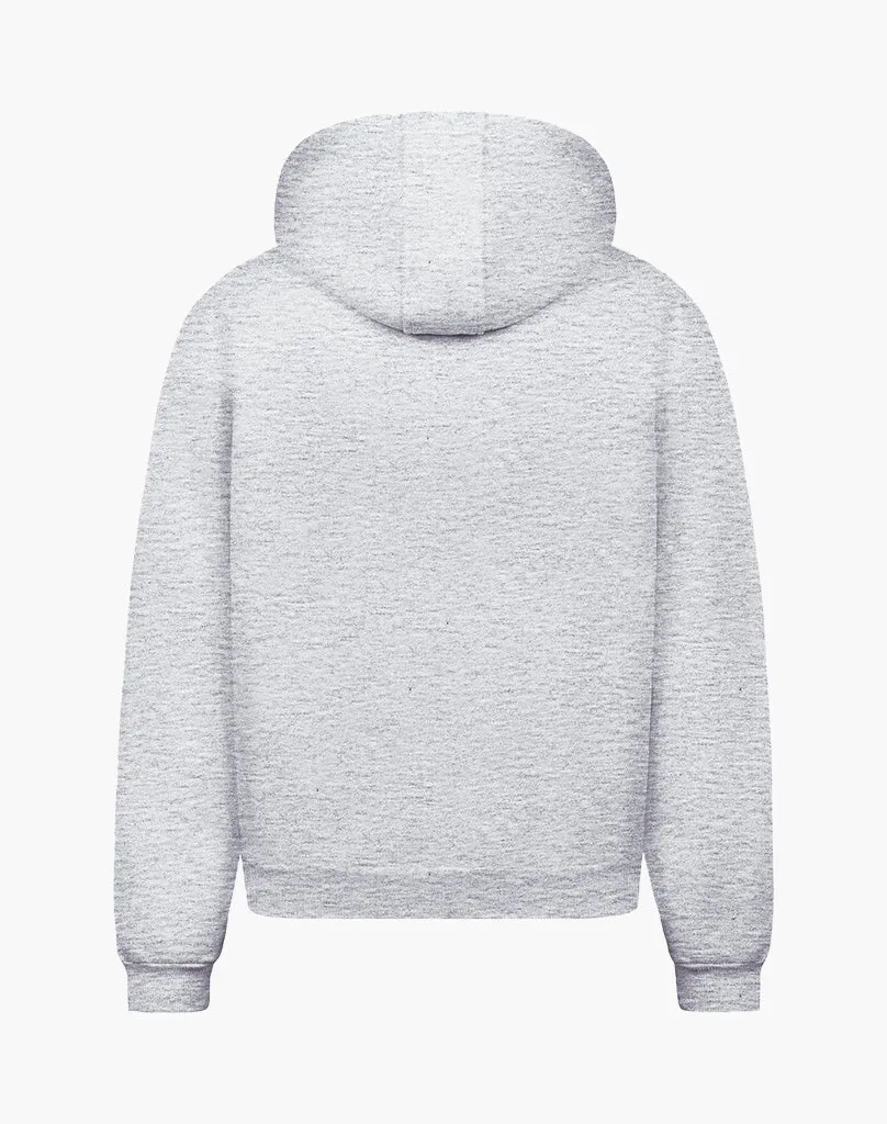 BASIC ZIP-HOODIE (GREY MELANGE)