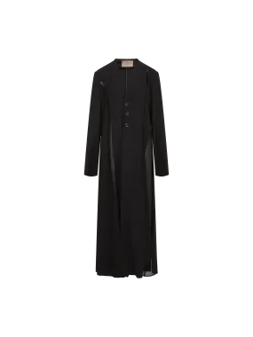 Black Long Silk Coat