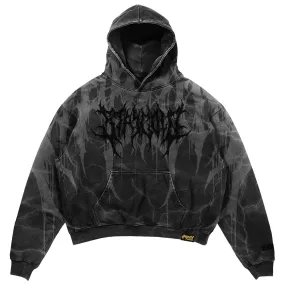 Bloodshot - Heavy Oversized Hoodie (Black Acid) 400GSM