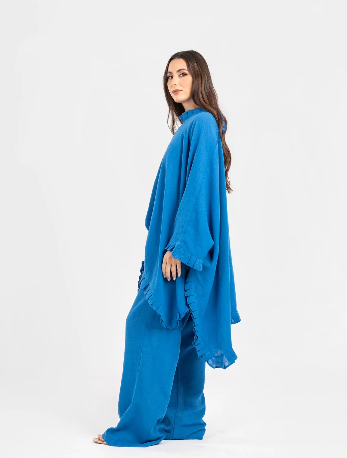 Blue Linen Set