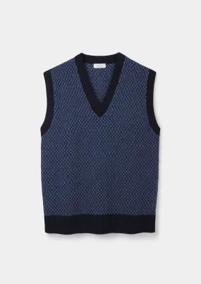 Blue Tile Fair-Isle Vest
