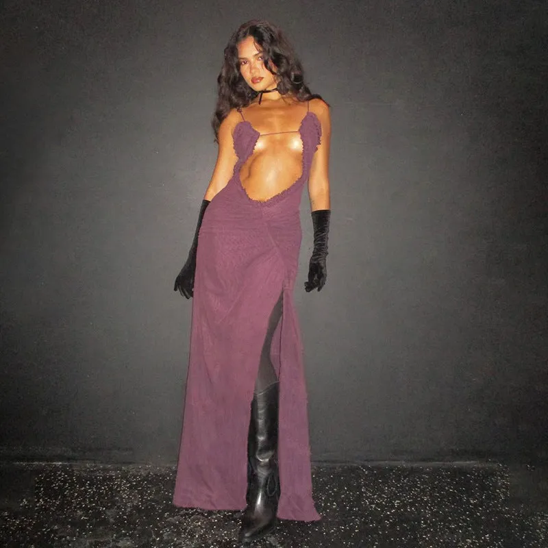 Bonnyshow Althea See-Through Mesh Maxi Dress
