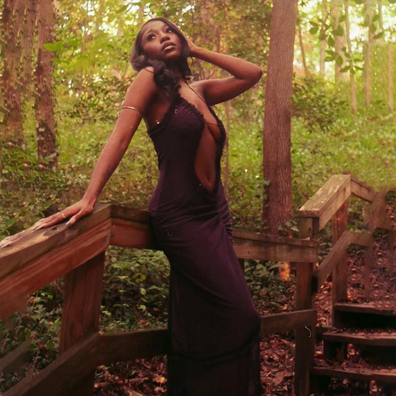 Bonnyshow Althea See-Through Mesh Maxi Dress