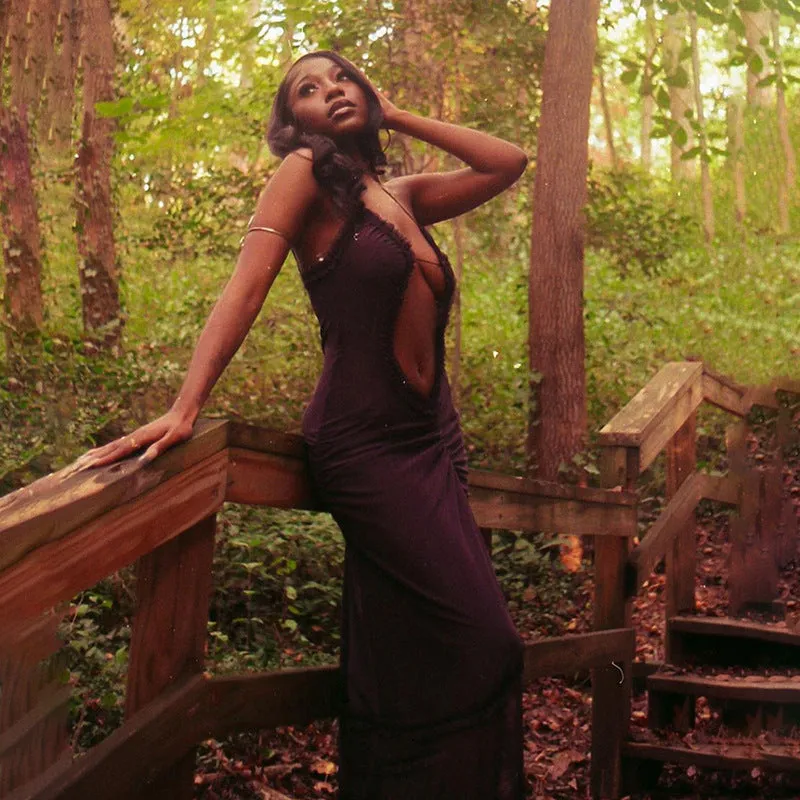 Bonnyshow Althea See-Through Mesh Maxi Dress