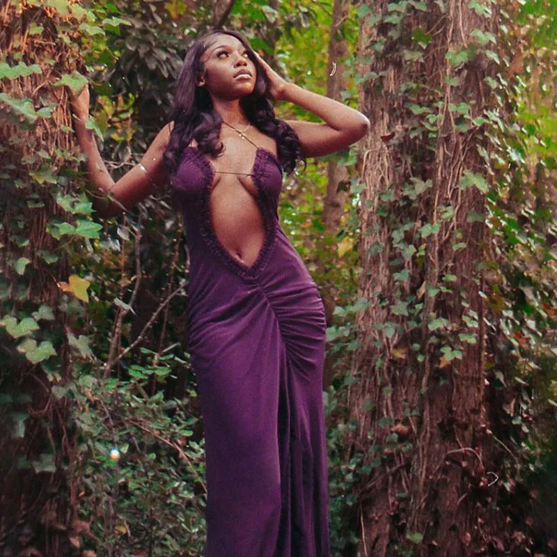 Bonnyshow Althea See-Through Mesh Maxi Dress