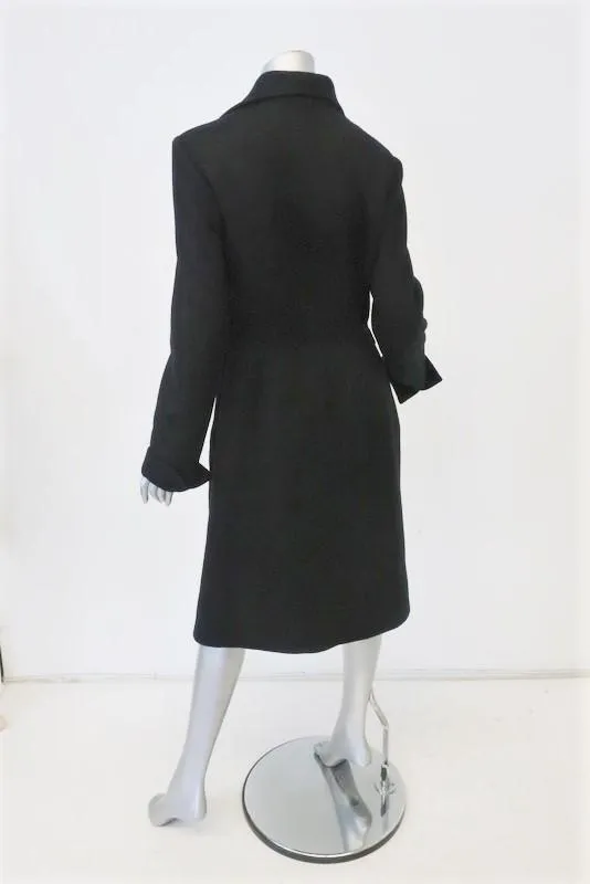 Bottega Veneta Double Breasted Coat Black Wool-Cashmere Size 42