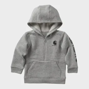Boys Grey Carhartt 1/4 Zip Hoodie