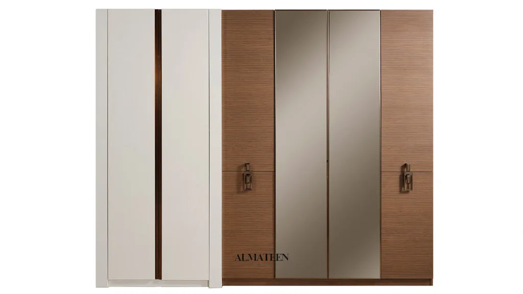 Braga Bedroom Set with King Size Bed, Dresser, Wardrobe and Side Tables