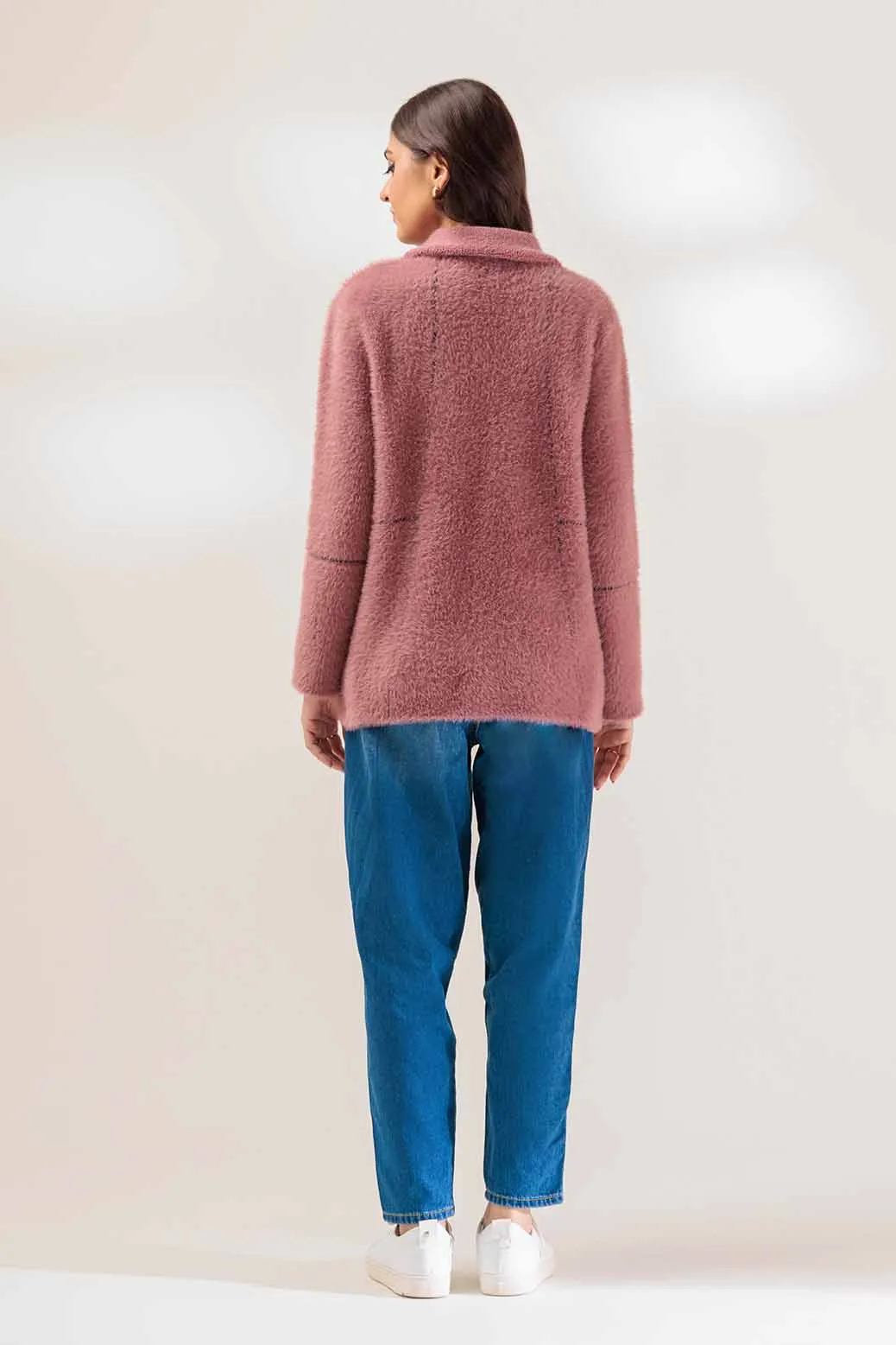 BRICK-WING COLLAR FULL SLEEVE-SWEATER (23W-034-65)