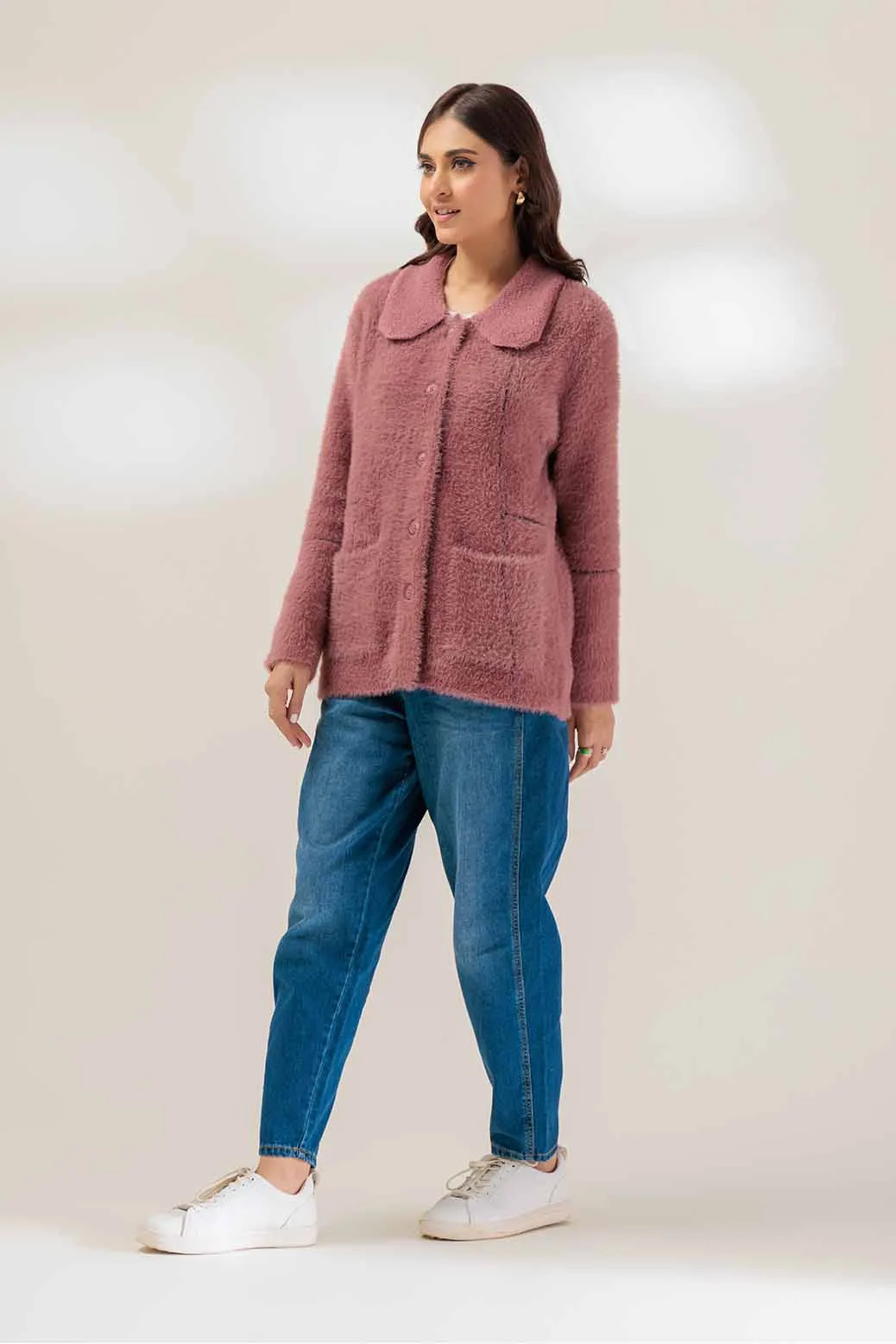 BRICK-WING COLLAR FULL SLEEVE-SWEATER (23W-034-65)