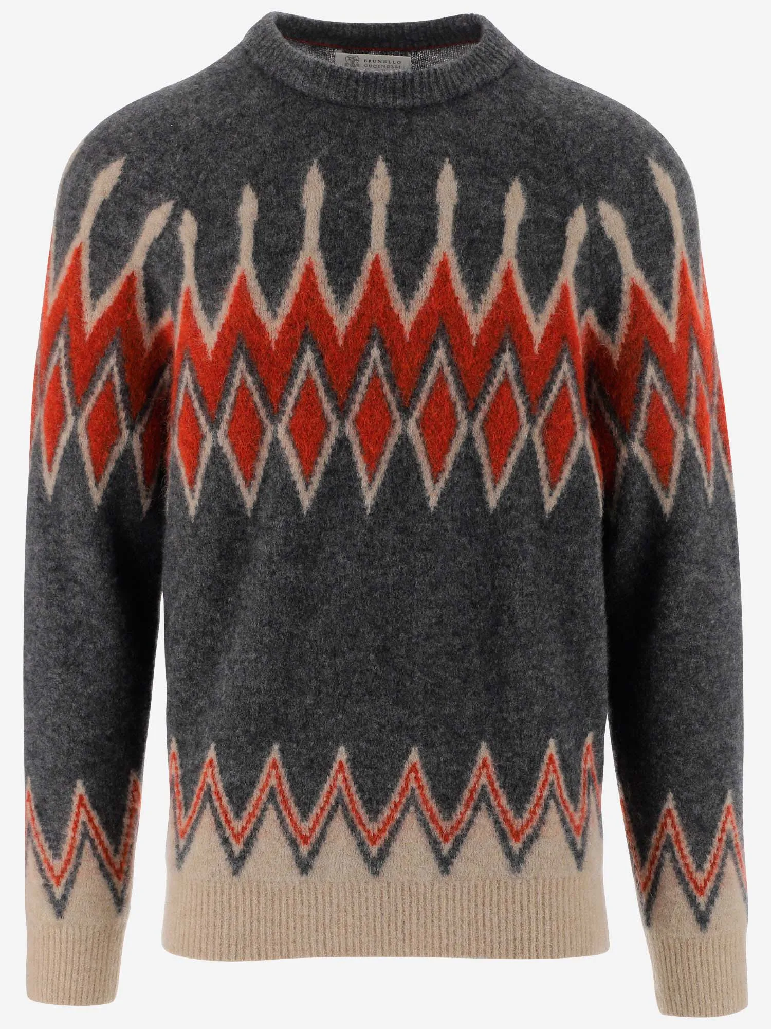Brunello Cucinelli Fair Isle Intarsia Crewneck Jumper