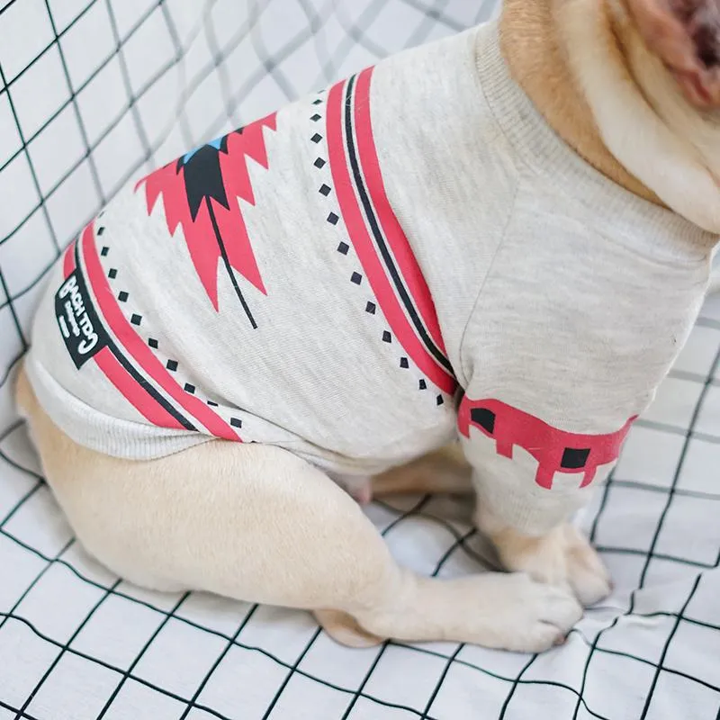 Canadian Maple Cotton Dress for French Bulldog (WS15)