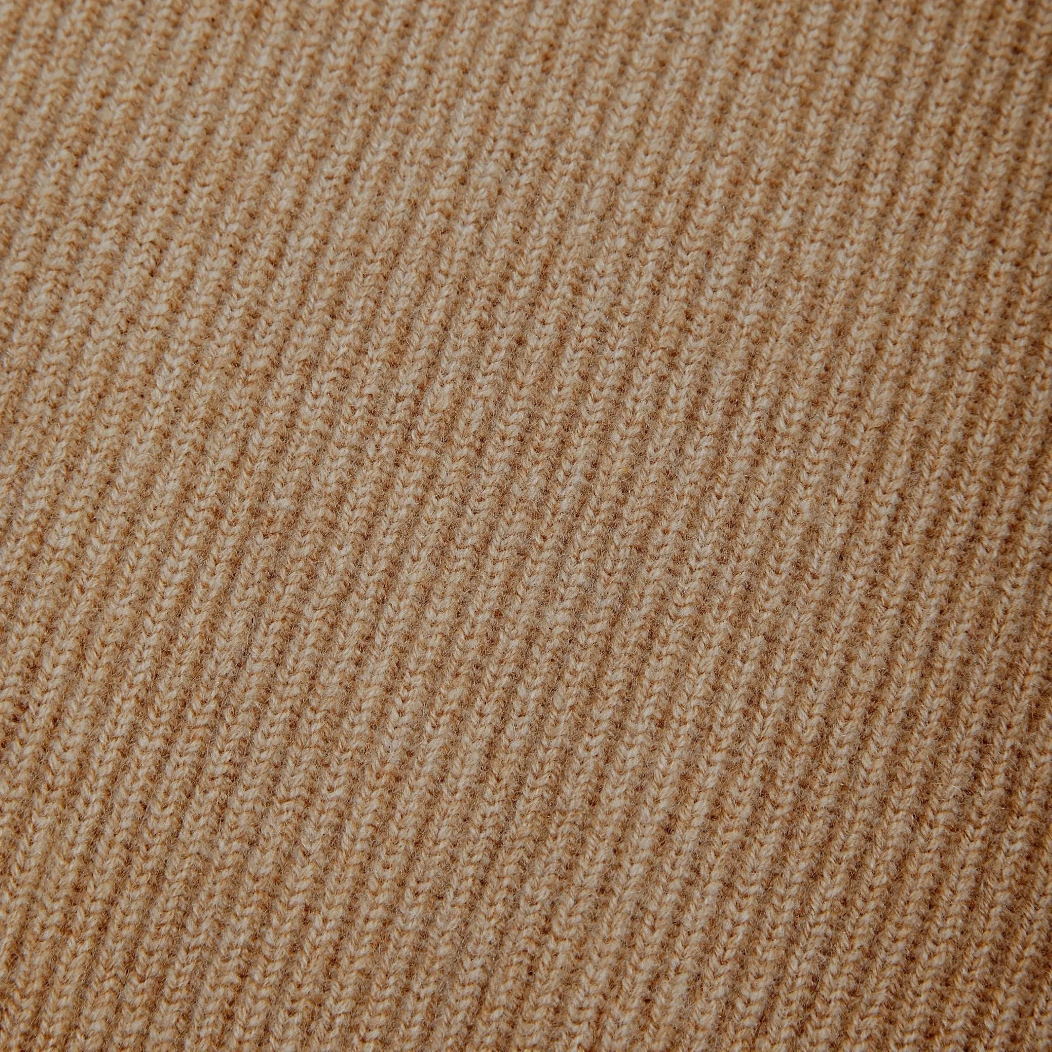 Cashmere ribbed submariner rollneck in camel