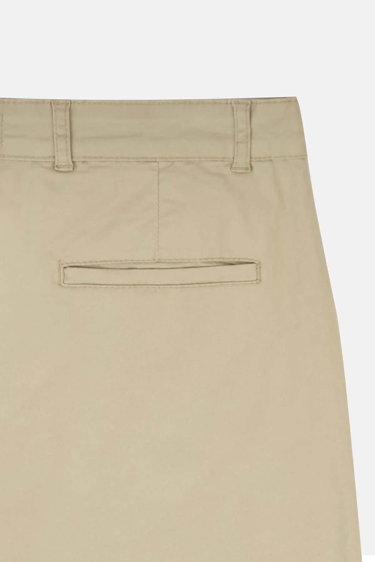 Chino Twill Cotton & Elastic Wheat Gabardine Pant