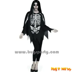 Costume Skele Poncho Asst