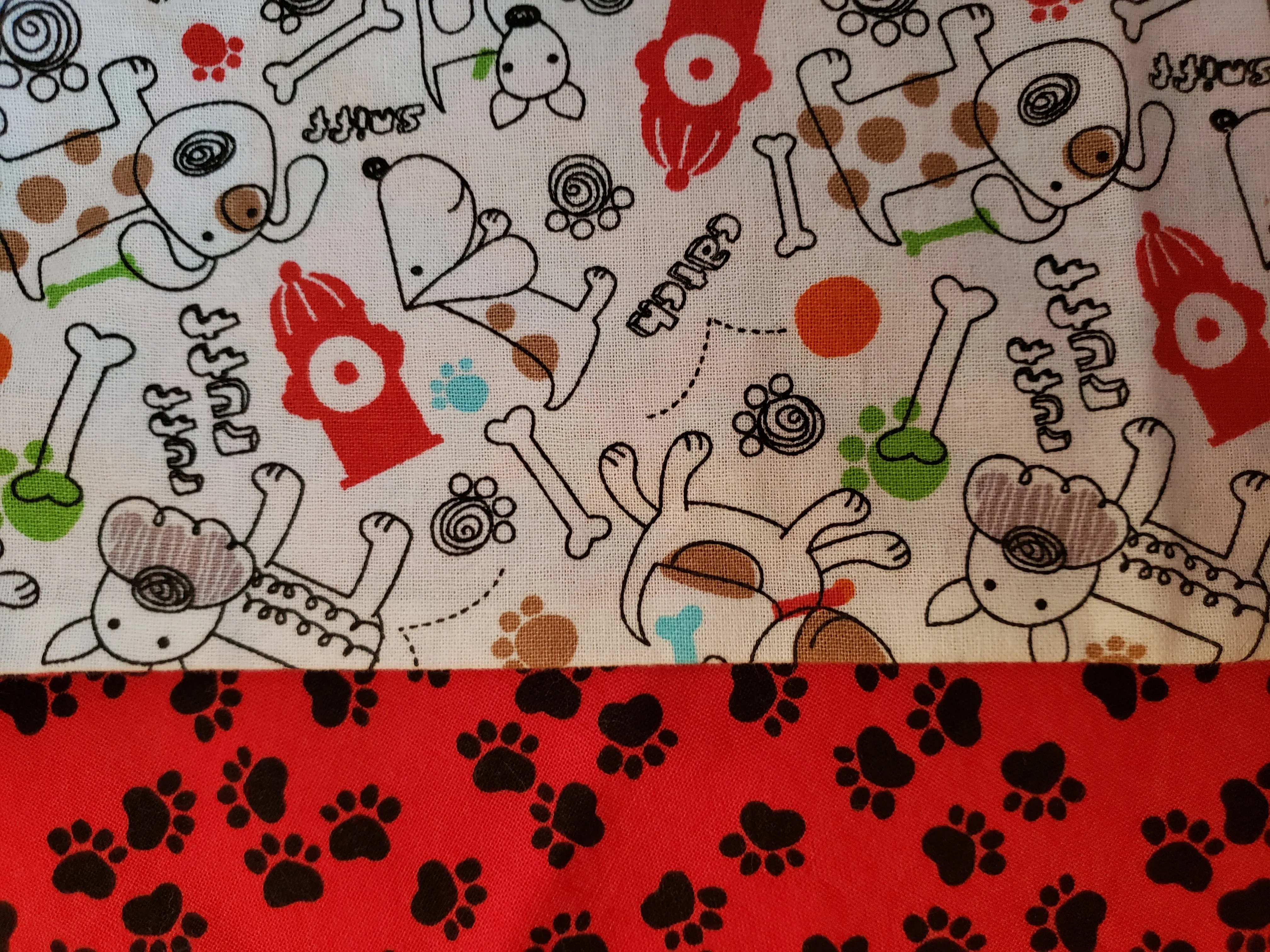 Cotton Reversible Infinity Skinny Scarf in Doggy Doodles