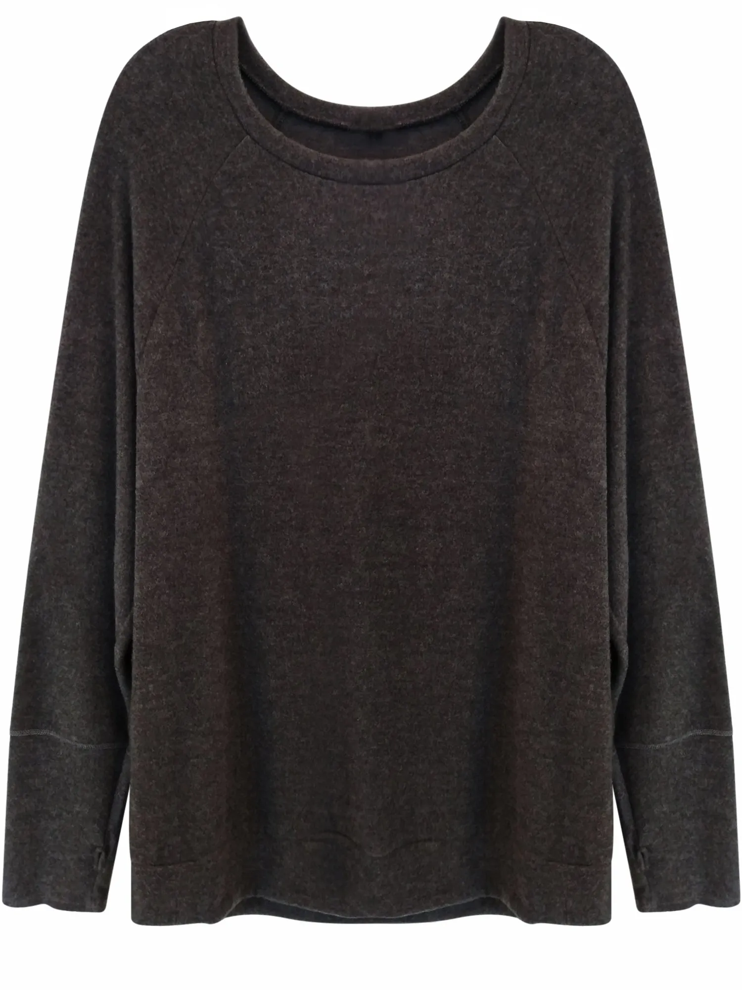 Dark Gray Womens Plus Size Long Sleeve Fashion Top Size XXX-Large