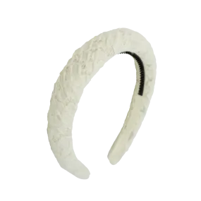 Delicate Winter Lace Classic Padded Headband