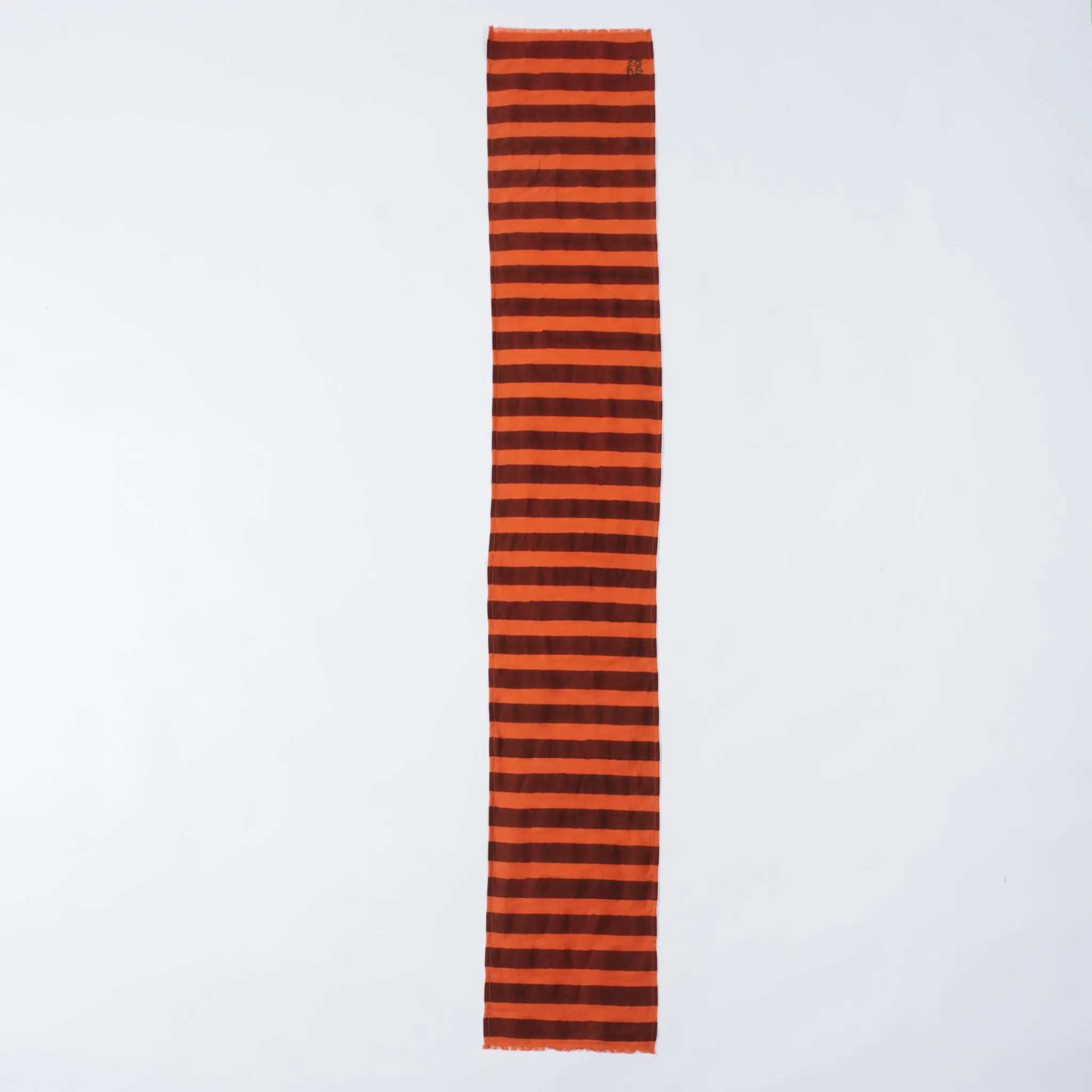 Donna Scarf in Clay Wide Stripe
