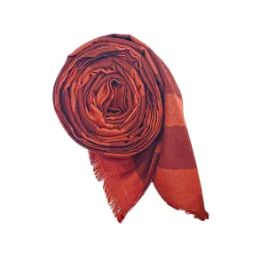 Donna Scarf in Clay Wide Stripe