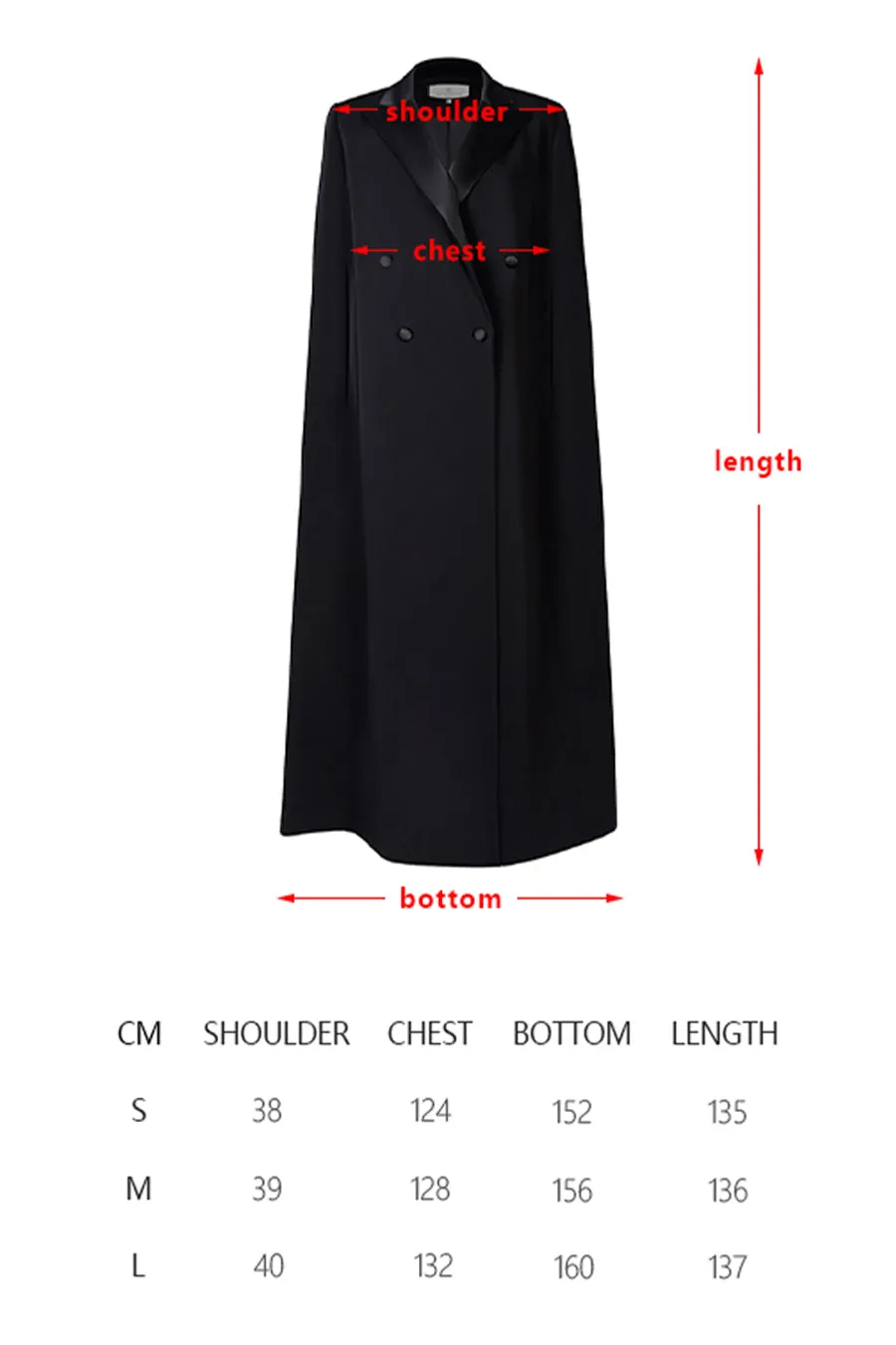 Double Material Stitching Retro Cloak Overcoat