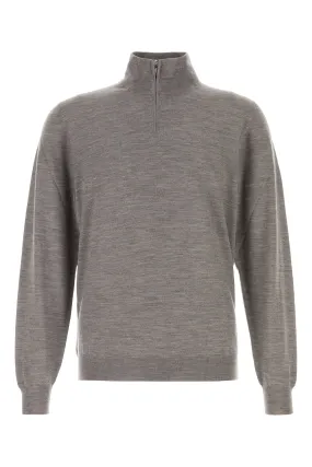 Dove grey wool Favonio sweater