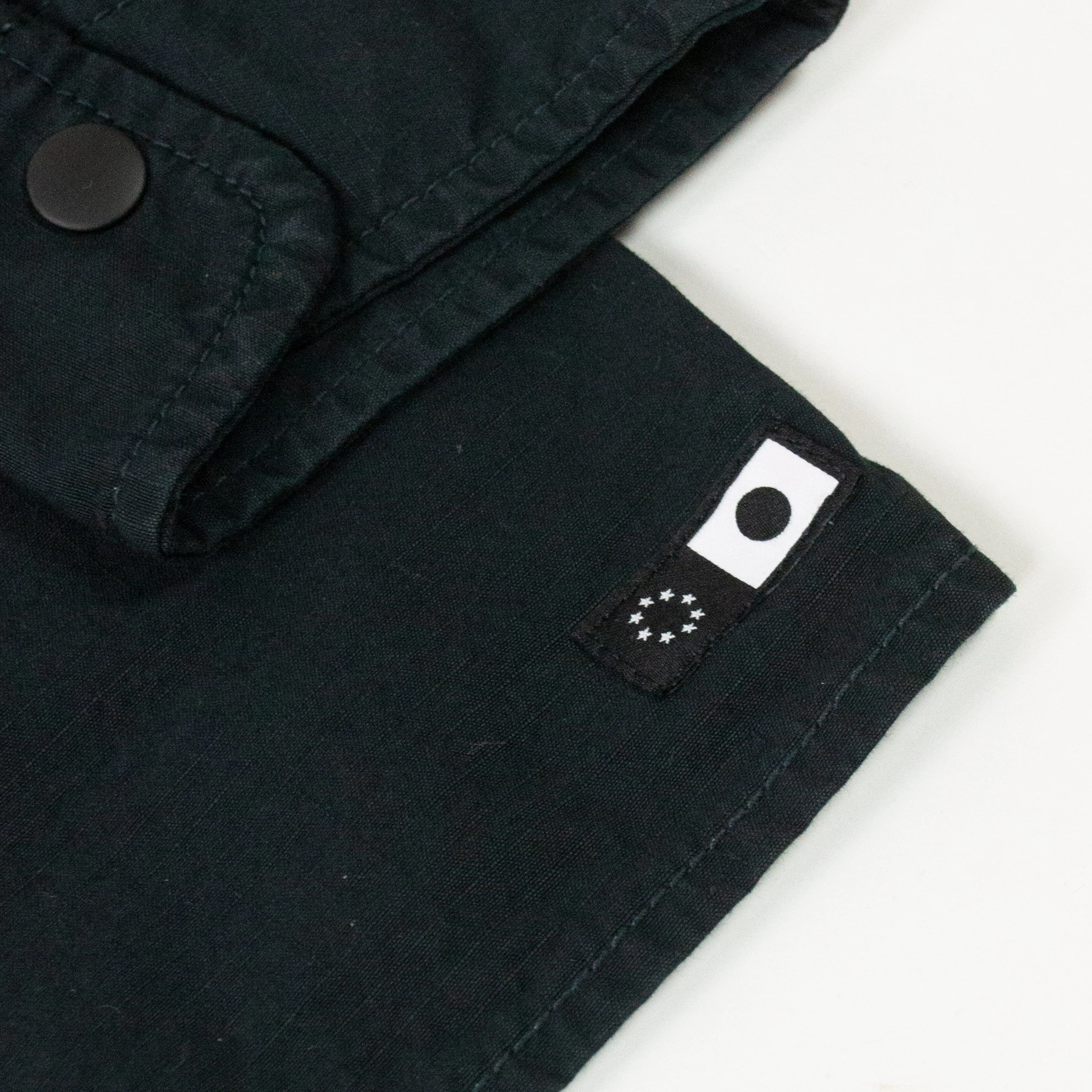 Edwin Big Shirt LS Rip Stop - Black Garment Dyed