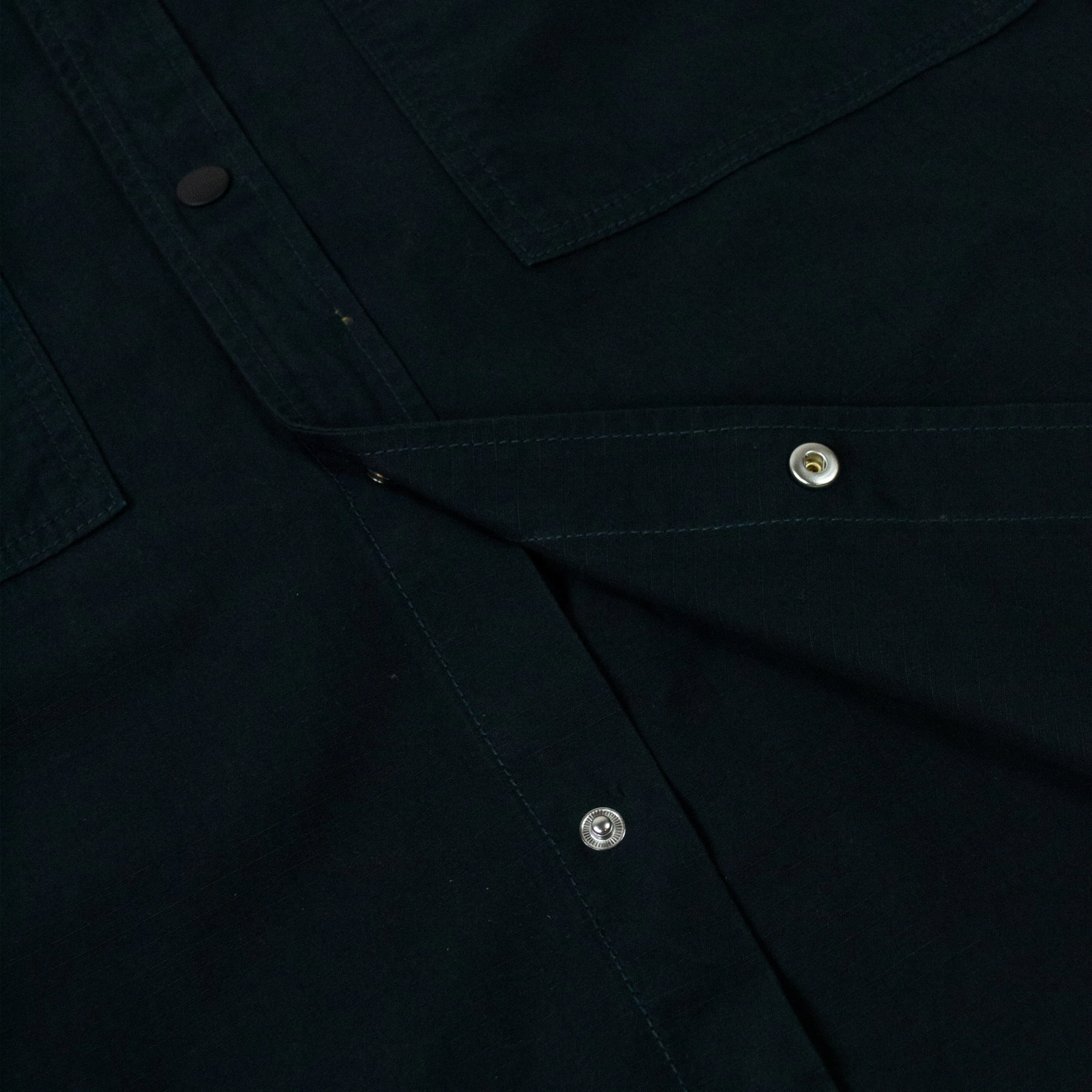 Edwin Big Shirt LS Rip Stop - Black Garment Dyed