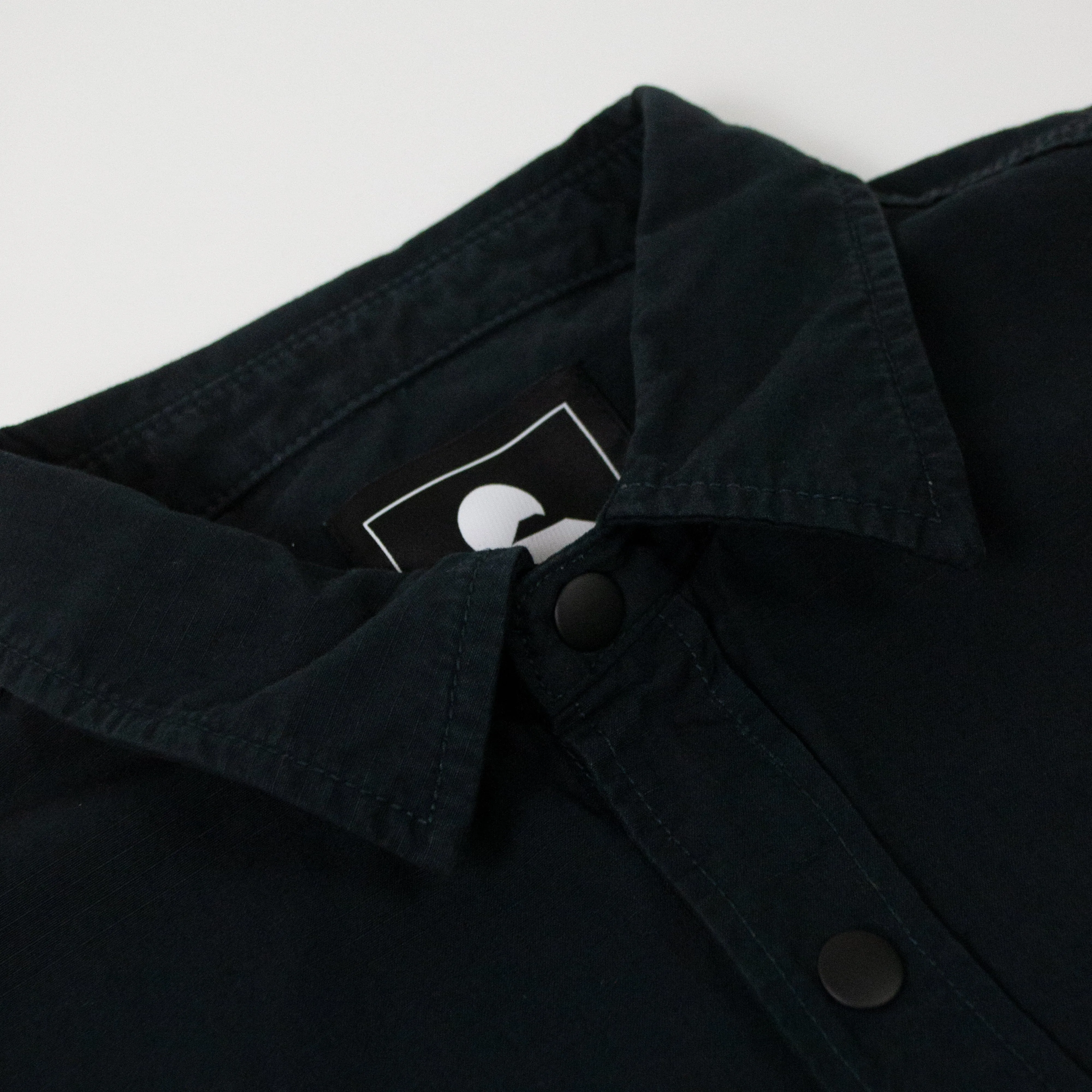 Edwin Big Shirt LS Rip Stop - Black Garment Dyed