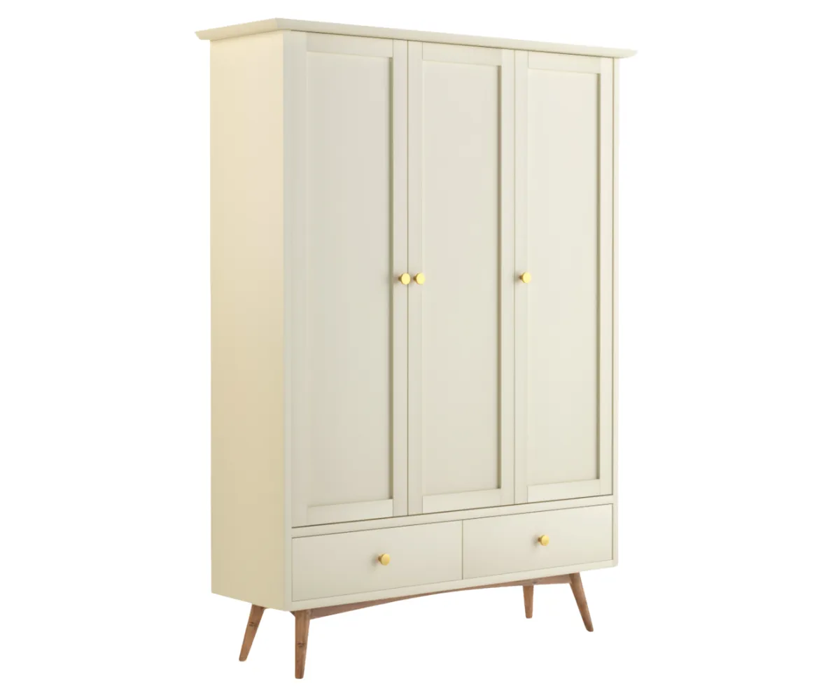 Eluxin White 3 Door Wardrobe