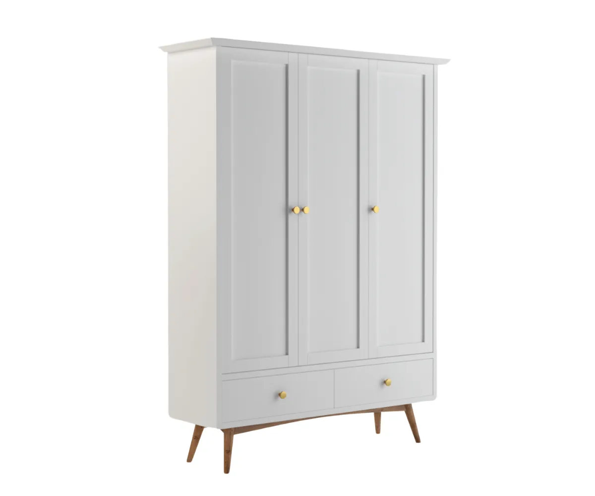 Eluxin White 3 Door Wardrobe