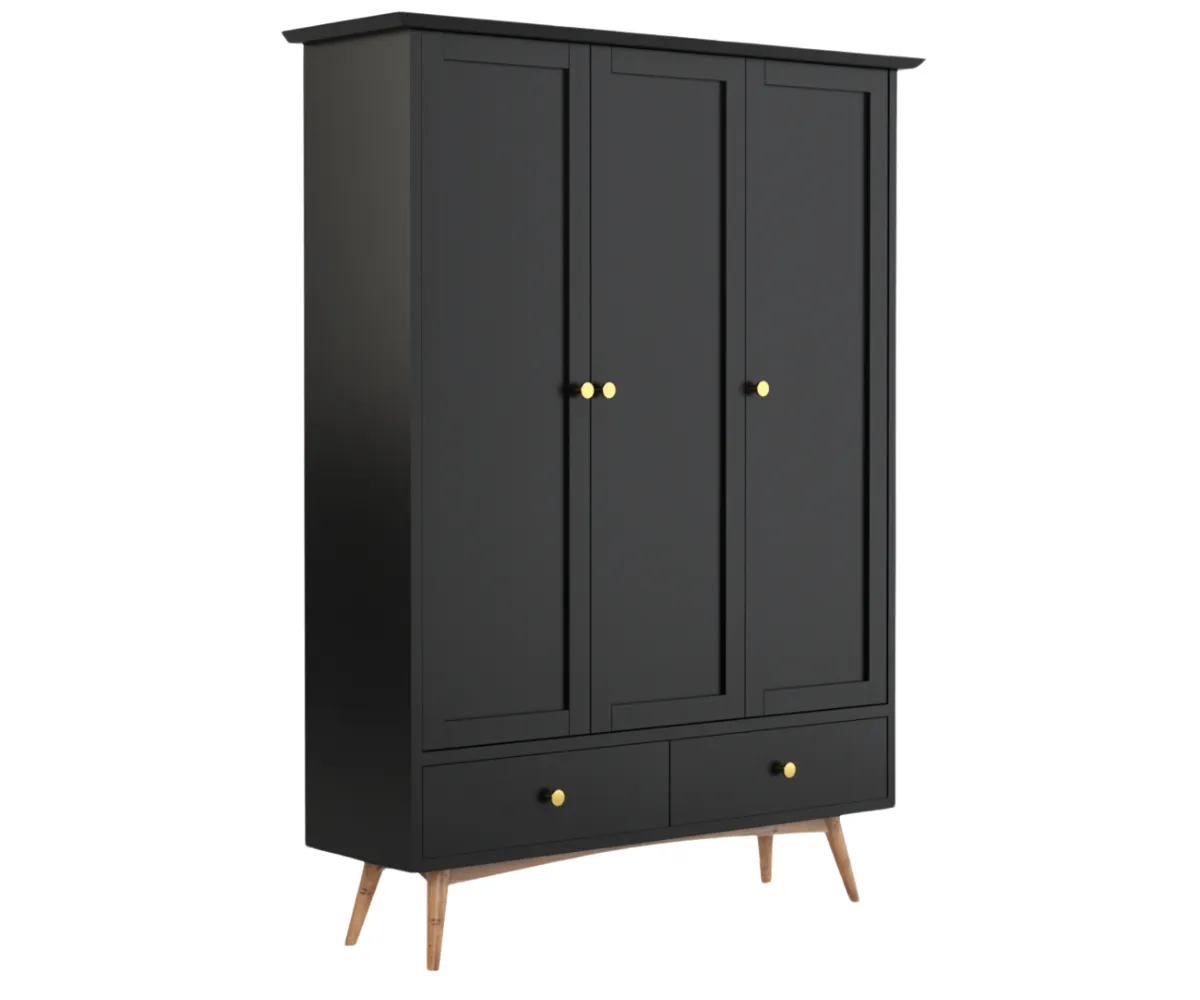 Eluxin White 3 Door Wardrobe