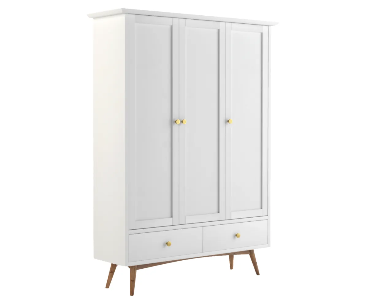Eluxin White 3 Door Wardrobe