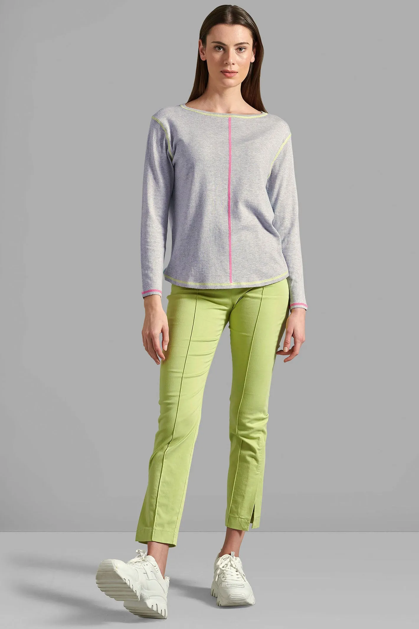 Eve in Paradise Flora 1070-24200-8002 Grey Wide Neck Jumper