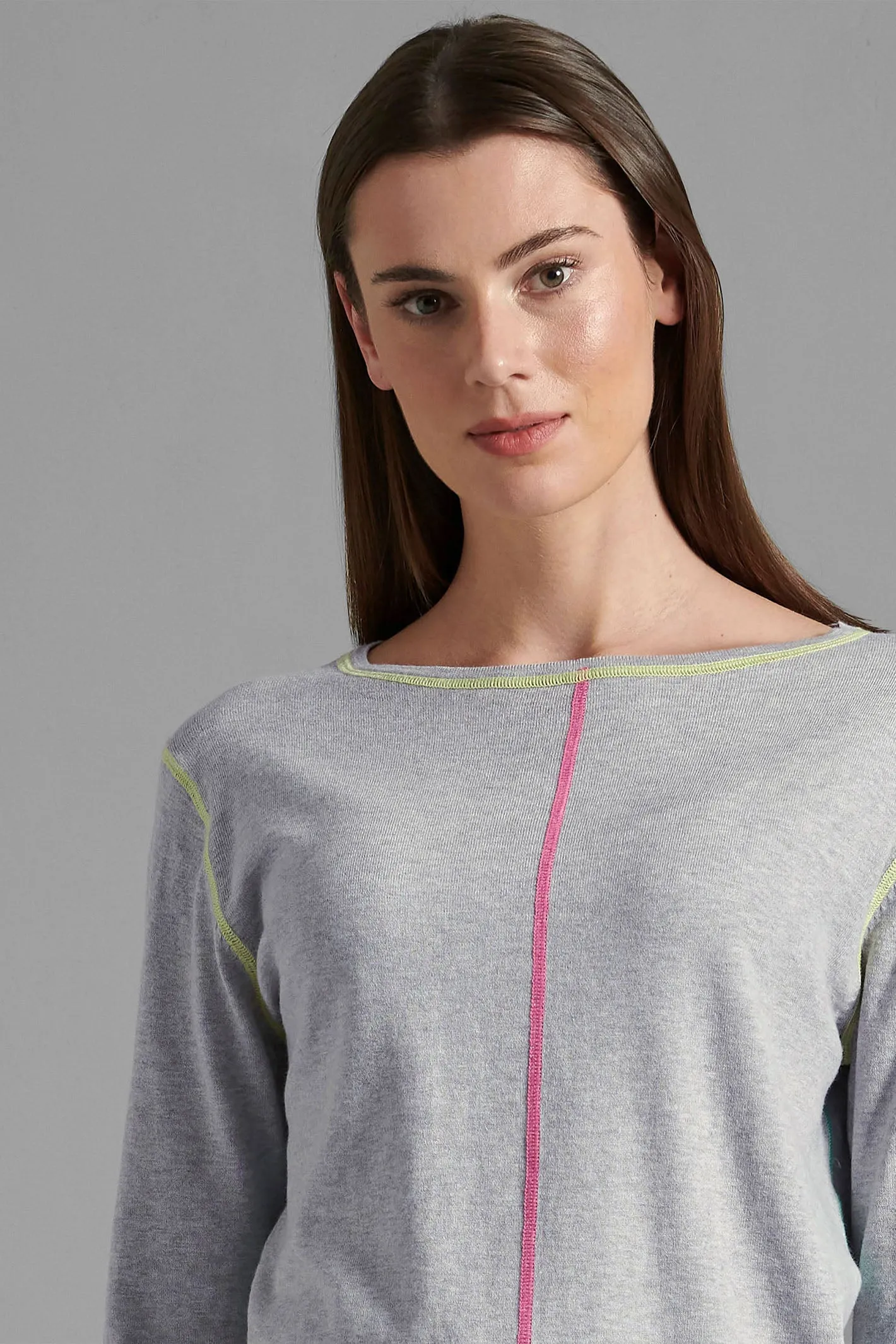 Eve in Paradise Flora 1070-24200-8002 Grey Wide Neck Jumper
