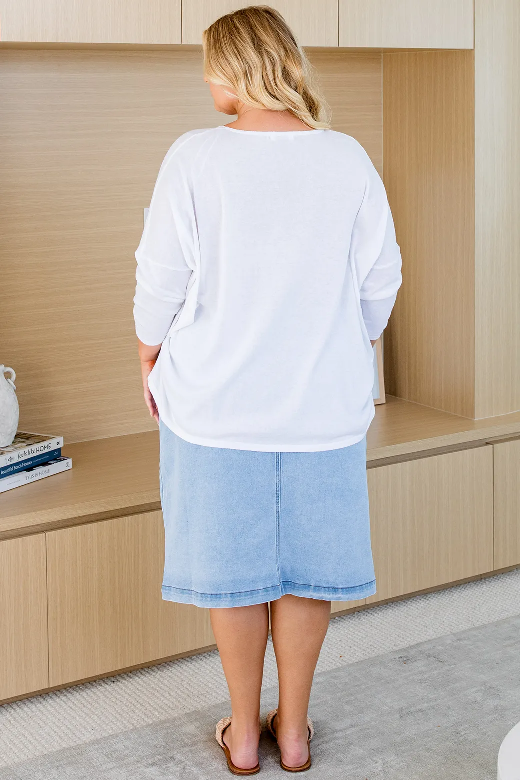 FINAL SALE | Sass Shiv Batwing Knit White
