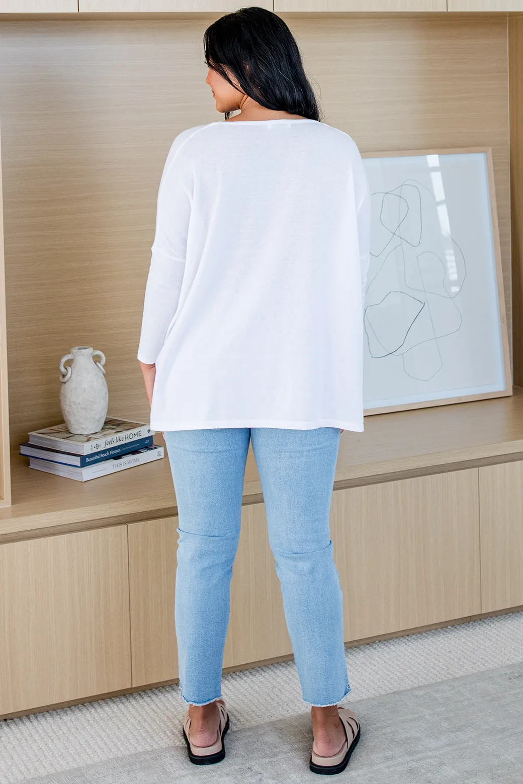 FINAL SALE | Sass Shiv Batwing Knit White